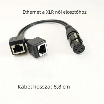 DMX512 XLR–RJ45 színházi világítási adapter – háromvezetékes kábel, beltéri használat, 100–220V