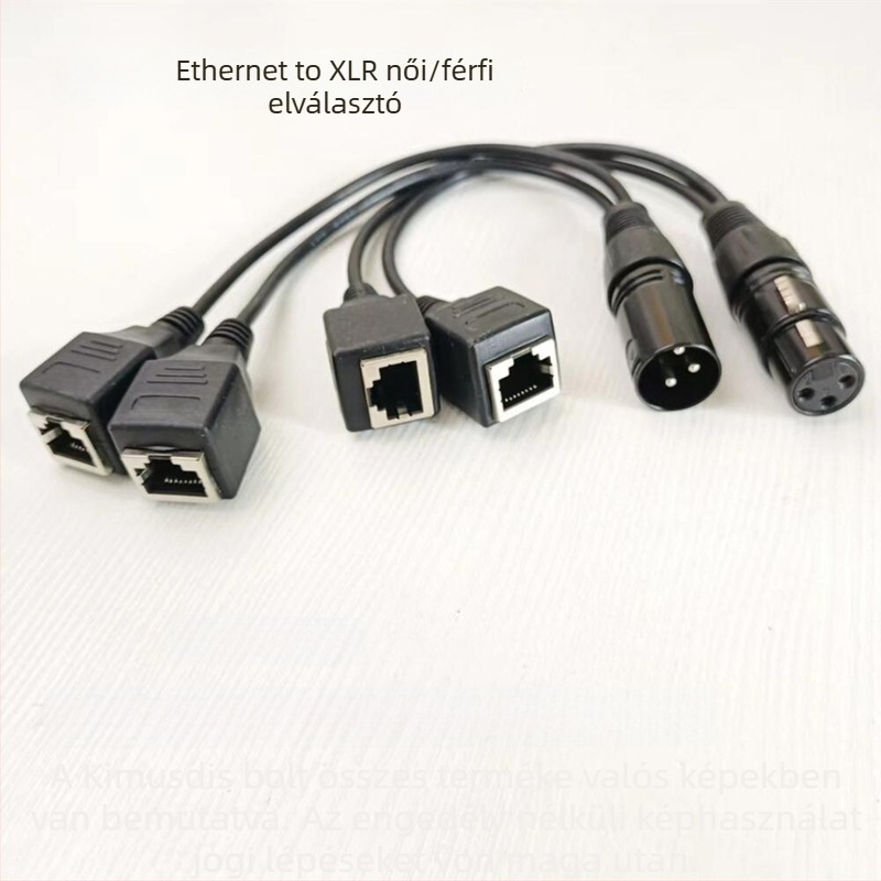 DMX512 XLR–RJ45 színházi világítási adapter – háromvezetékes kábel, beltéri használat, 100–220V
