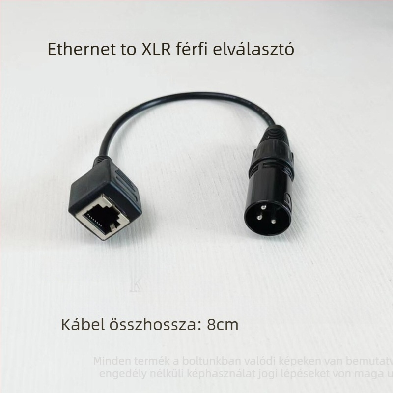DMX512 XLR–RJ45 színházi világítási adapter – háromvezetékes kábel, beltéri használat, 100–220V