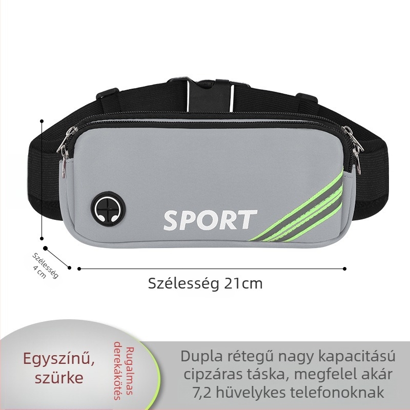 Sport derék-táska futáshoz és kerékpározáshoz - Uniszex, vízálló, ultrakönnyű, lopás elleni, poliészter