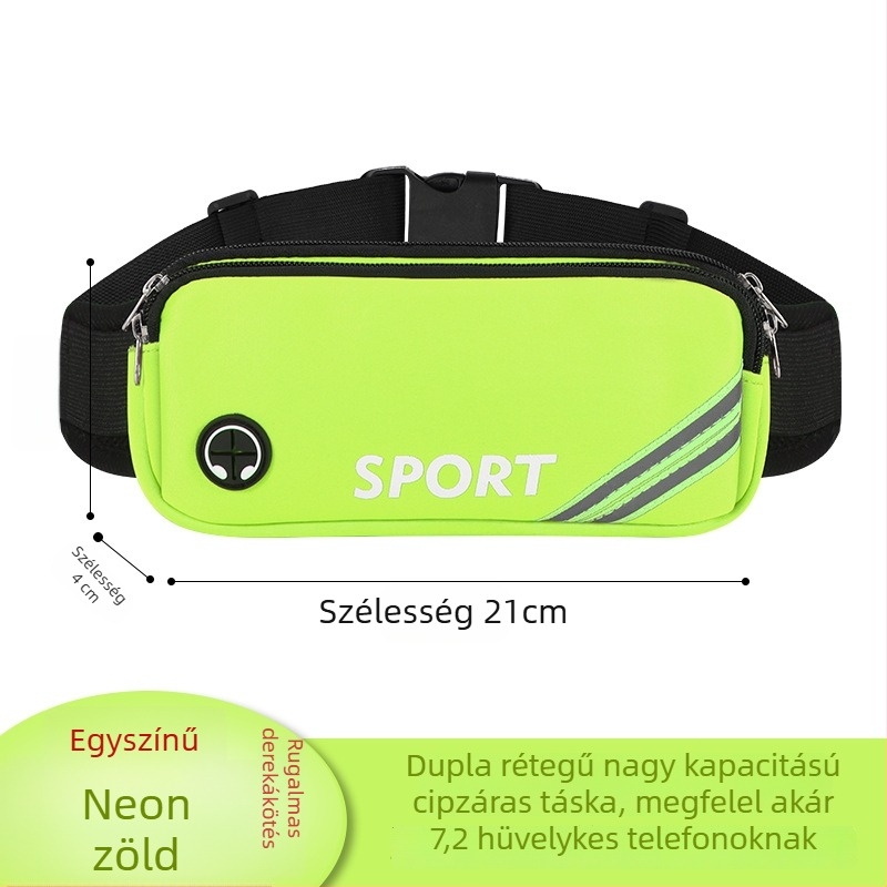 Sport derék-táska futáshoz és kerékpározáshoz - Uniszex, vízálló, ultrakönnyű, lopás elleni, poliészter