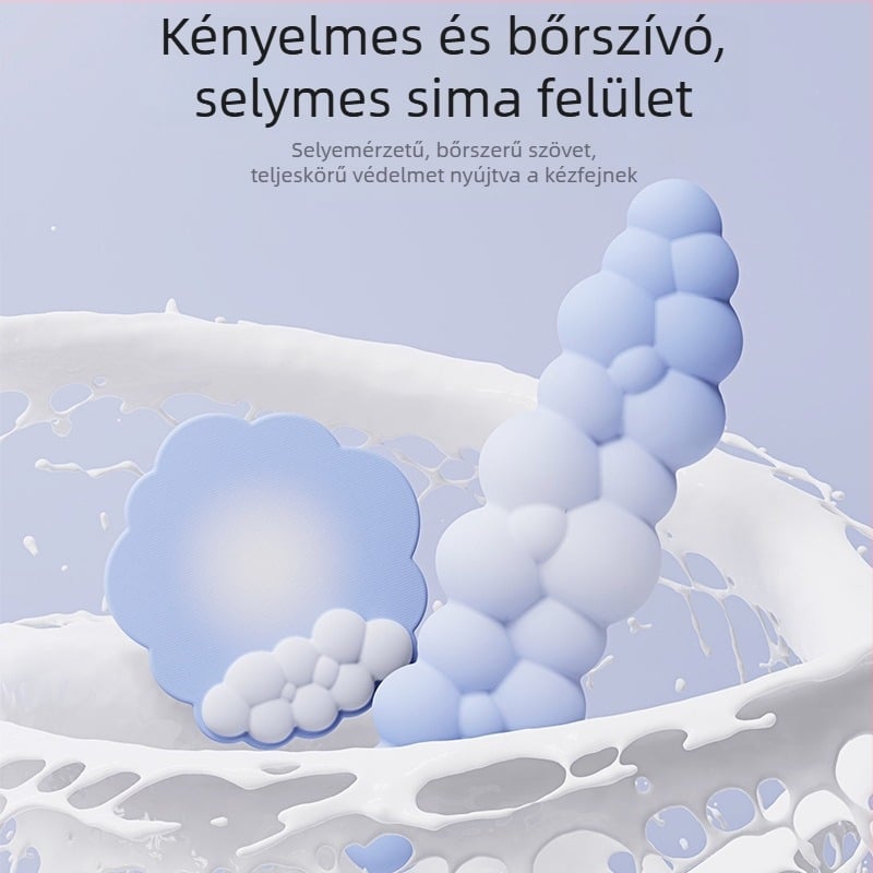 Irodai csuklópárna — felhő mintázat, anyag: textil + hab + PU, kopásálló, tartalmaz kéztámaszt