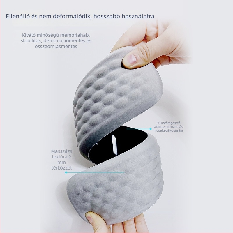 Memóriahabos billentyűzet- és egérpad karkármasz — Nagy méretű, memóriahab + textil, egyoldalas, injekciós formázás, OEM-kész