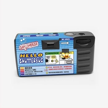 Nagyszemű egyszer használatos filmes kamera, retro modell 135, ABS ház, 5–12 MP, beépített memória, akkumulátor üzemideje több mint 5 óra