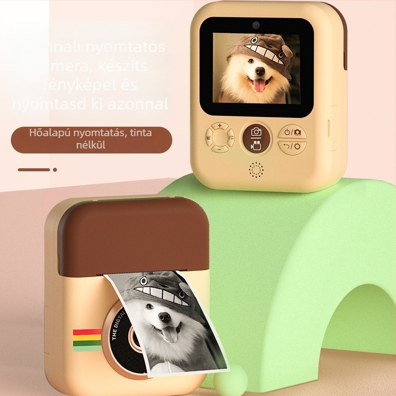Gyerekeknek szóló nyomtató kamera A7 – 12 MP, 2,4 hüvelykes LCD, TF-kártya, 3,5 órás üzemidő