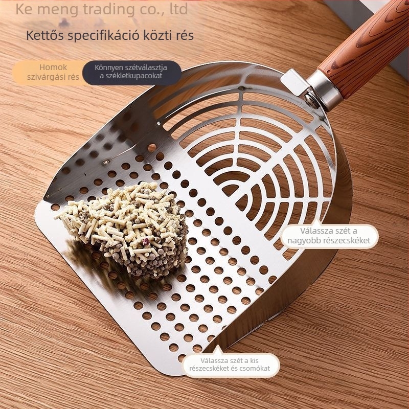 Macskaalom lapát – vastagított kivitel, finom lyukú kialakítás, tartós műanyag; márka Piece; más alkalmazásokhoz