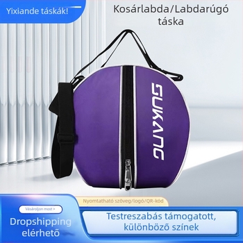 Kosárlabda edzés hátizsák, Oxford anyagból, nyomtatott logóval, egy vállon hordható kivitel