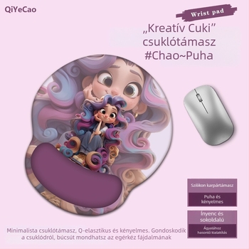 Csukló alátámasztó egérpad, kis méret, tej selyem + szilikon, egyoldalas, egyedi képek