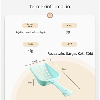 Macskaalom lapát nagy nyílással, tofu alomhoz