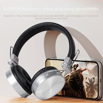 VJ901 Bluetooth fejhallgató fejpánttal, összecsukható, 40 mm meghajtók, 32 Ω impedancia, 20–20 kHz frekvenciasáv, beépített mikrofon