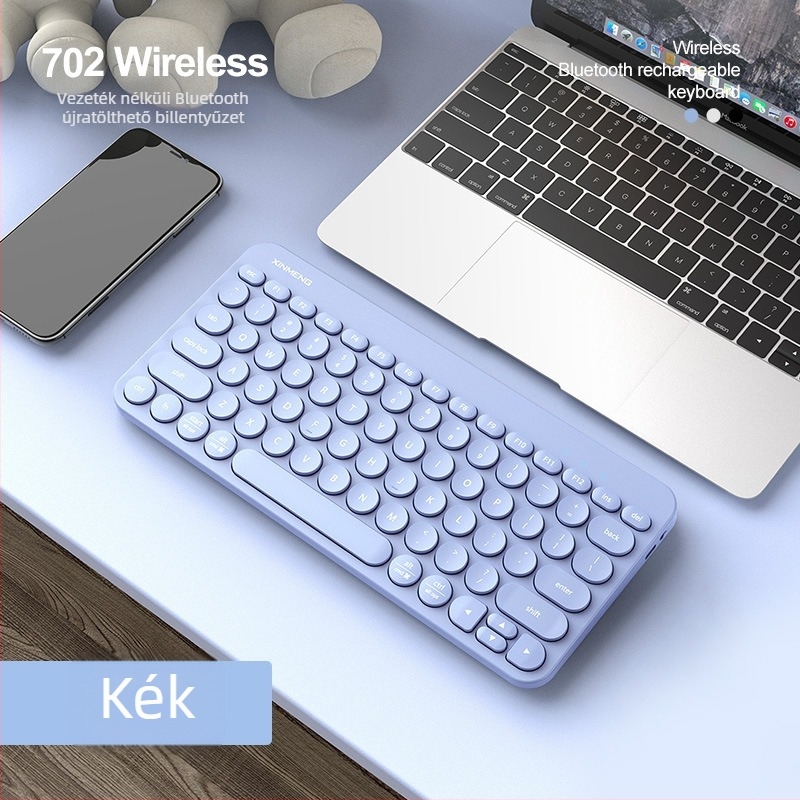 RF702 Bluetooth billentyűzet és egér készlet, 79 gomb, membrán billentyűzet, Bluetooth-kapcsolat, újratölthető, általános kompatibilitás
