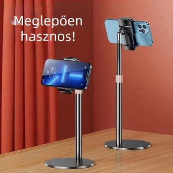 Asztali teleszkópos telefon- és tabletatartó alumíniumötvözetből