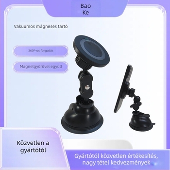 Autótelefon tartó mágneses – ABS, univerzális kivitel, rezgésmentes, vákuumos szívócsésze