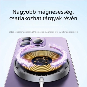 PD35W vezeték nélküli töltő QC 4.0 gyors töltéshez iPhone 16/15/14/13/12/11/8/X