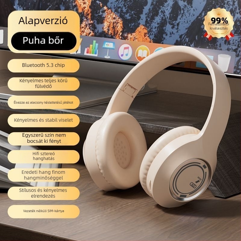 Vezeték nélküli Bluetooth fejhallgató játékokra mikrofonnal – sztereó hangzás, alacsony késleltetés