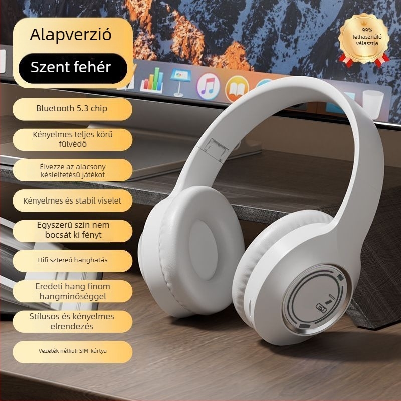 Vezeték nélküli Bluetooth fejhallgató játékokra mikrofonnal – sztereó hangzás, alacsony késleltetés
