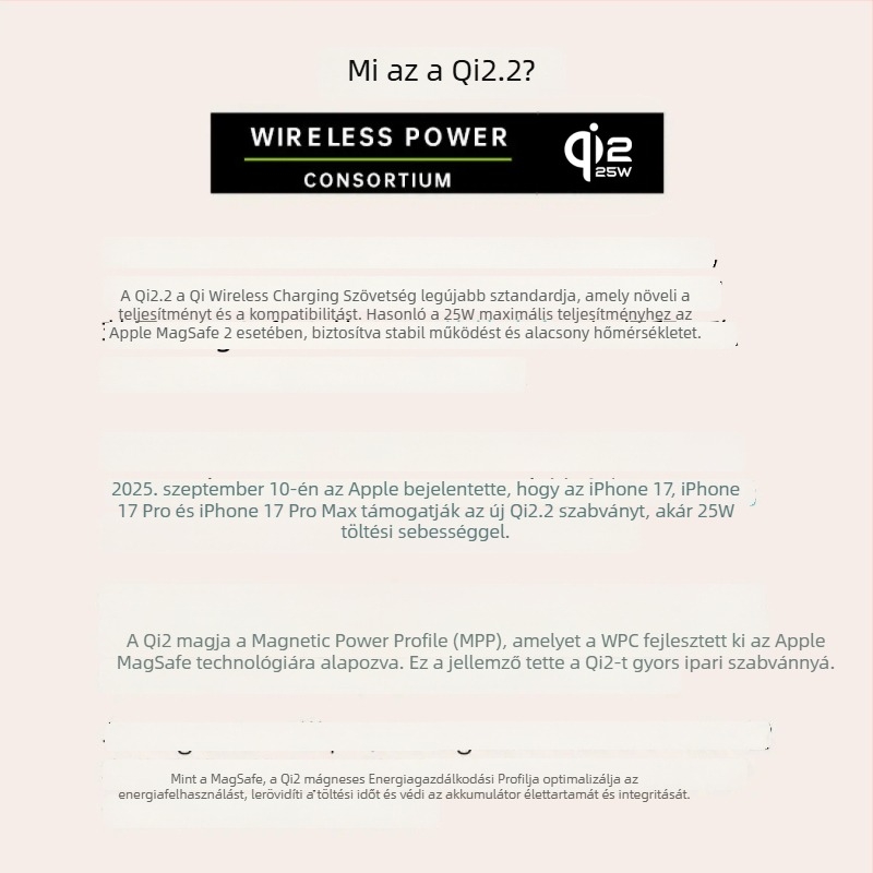 Power Bank szilárdtest-akkumulátorral, beépített állvánnyal és mágneses vezeték nélküli töltéssel 25W, Qi2.2 protokoll, max. kimenet 35W