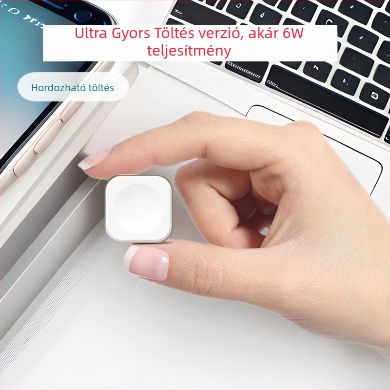 Zizgeek Apple iWatch mágneses duálportos vezeték nélküli töltő, PD, 6W összteljesítmény, 5W kimenet — S10 / S987 Ultra