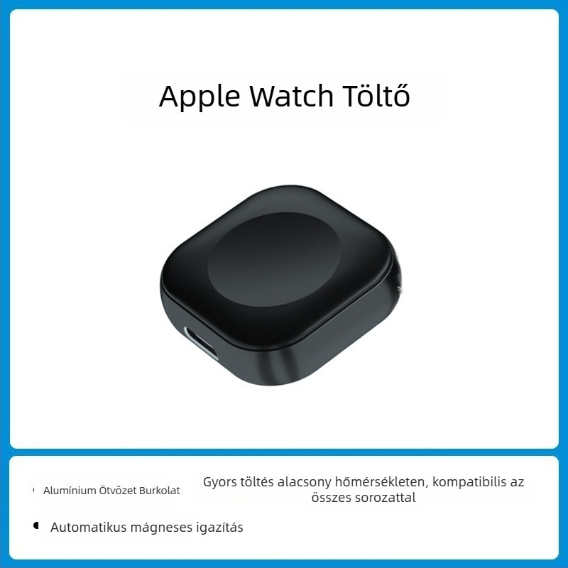 Zizgeek Apple iWatch mágneses duálportos vezeték nélküli töltő, PD, 6W összteljesítmény, 5W kimenet — S10 / S987 Ultra
