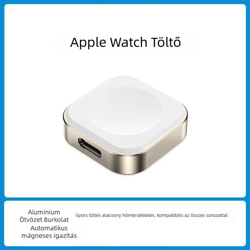 Zizgeek Apple iWatch mágneses duálportos vezeték nélküli töltő, PD, 6W összteljesítmény, 5W kimenet — S10 / S987 Ultra
