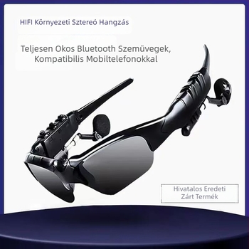 Bluetooth szemüveg fejhallgató, polarizált napszemüveg, fejre szerelve (10 m hatótávolság, Bluetooth 5.0, üzemidő 4-8 óra)