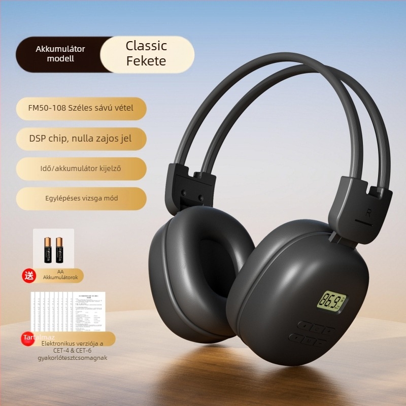 Vezetékes fejhallgató hallgatási tesztekhez | 40 mm meghajtók • 3,5 mm csatlakozó • vezetékes kapcsolat • torzítás ≤0,2%