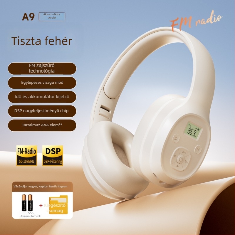 Vezetékes fejhallgató hallgatási tesztekhez | 40 mm meghajtók • 3,5 mm csatlakozó • vezetékes kapcsolat • torzítás ≤0,2%