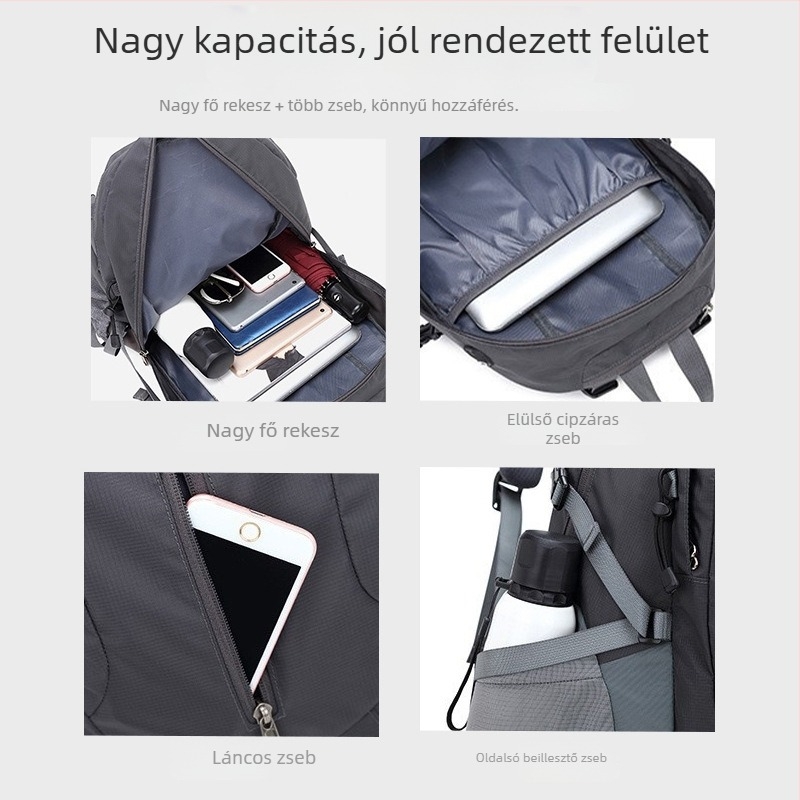 Hegymászó hátizsák ultrakönnyű, vízálló, ergonómikus hátsó panellel, lélegző nylon anyagból