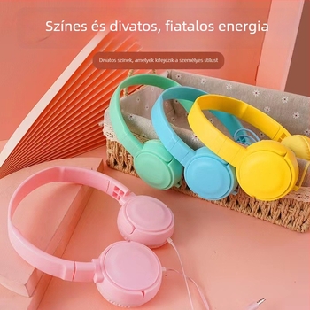 Gyerekeknek készült vezetékes fejhallgató inline vezérléssel, 3,5 mm-es jack, 20-20 kHz, 32 Ω