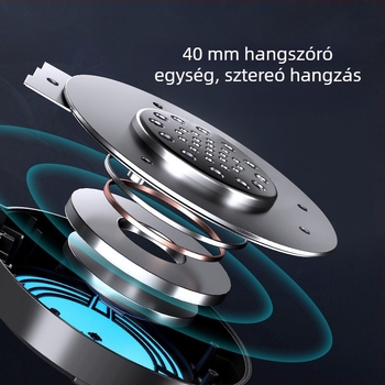 Shumeini vezeték nélküli Bluetooth fejhallgató, Bluetooth 5.0, 10 m hatótávolság, zajcsökkentés, sztereó hang, testreszabható logó