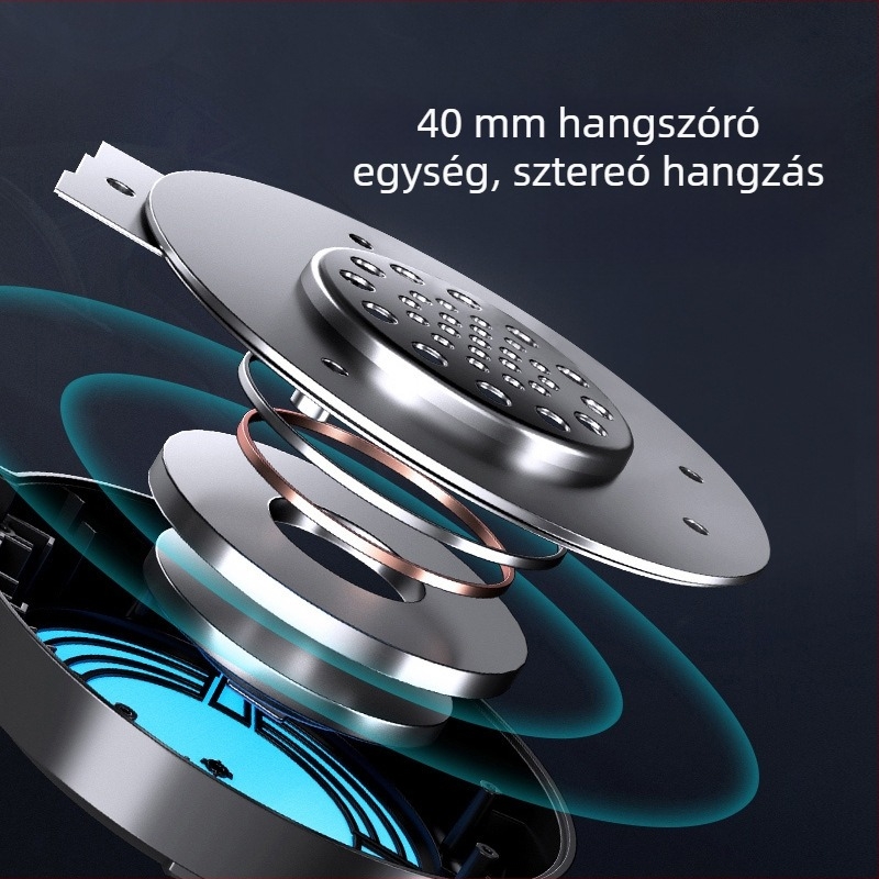 Shumeini vezeték nélküli Bluetooth fejhallgató, Bluetooth 5.0, 10 m hatótávolság, zajcsökkentés, sztereó hang, testreszabható logó