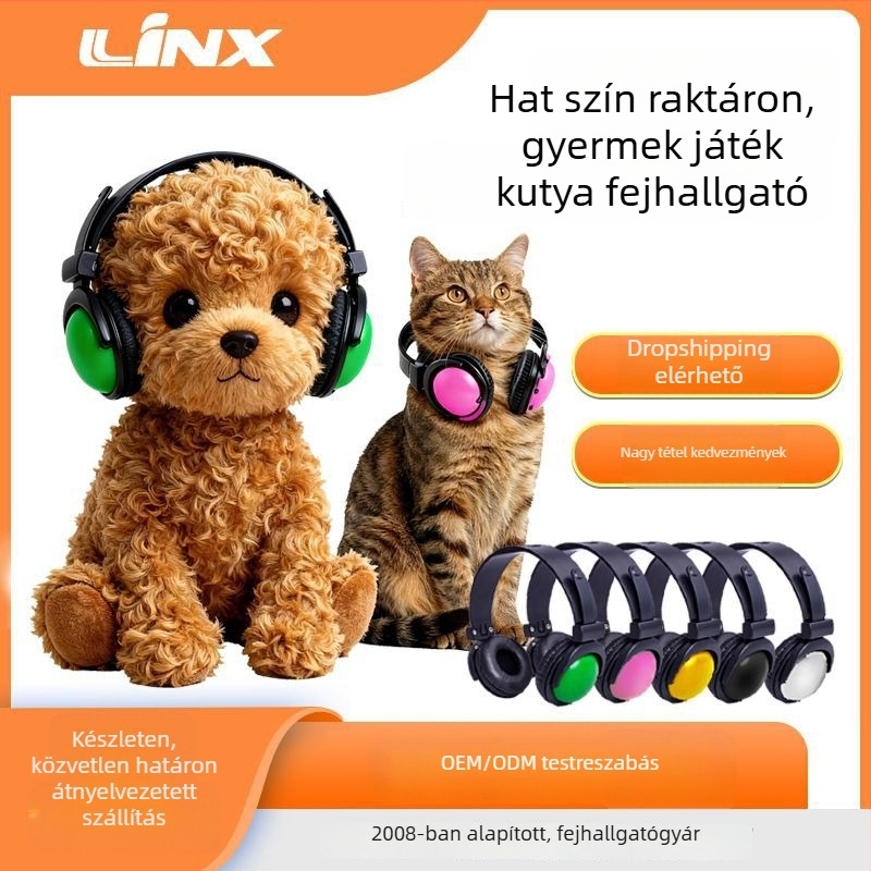 LLINX LX-111 Vezeték nélküli fejhallgató, fejfedő-stílus, rajzfilm-stílus (Demo modell)