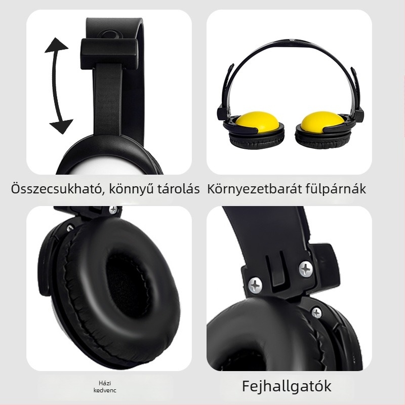 LLINX LX-111 Vezeték nélküli fejhallgató, fejfedő-stílus, rajzfilm-stílus (Demo modell)
