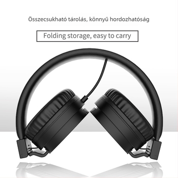 GS-778 Kábeles over-ear fejhallgató, 3,5 mm csatlakozó, frekvenciatartomány 20-2000 Hz, 1,2 m kábel, beépített mikrofon