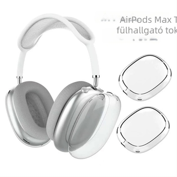 AirPods Max TPU átlátszó puha héj védőtok, Apple-kompatibilis, injekciós öntés