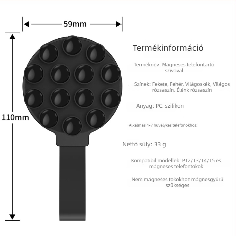 CPS07 mágneses szilikon asztali tartó telefonhoz – többfunkciós