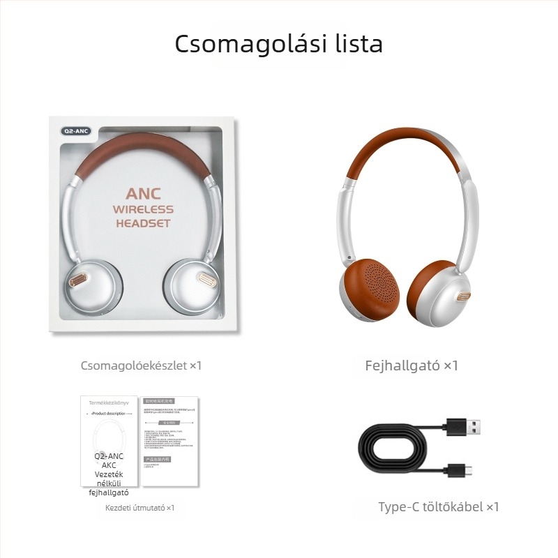 Bluetooth 5.4-es fejhallgató, fejre helyezhető, vezeték nélküli gaming fejhallgató, 10 m hatótávolság, >8 óra akkumulátor, retro stílus, vízálló és zajcsökkentés