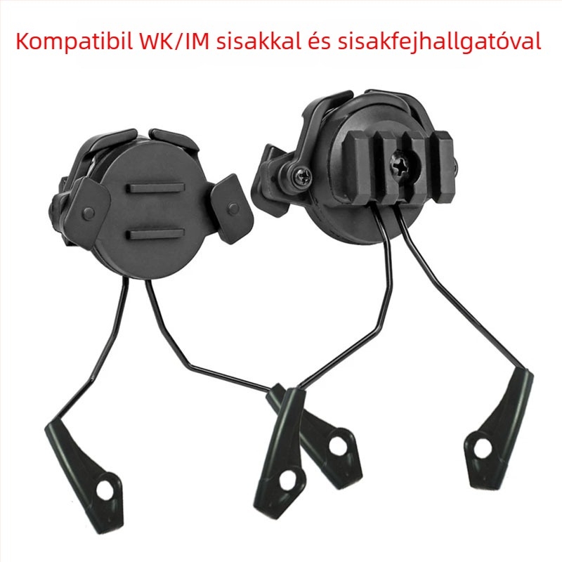 Sisakhoz készült taktikai fülhallgató-tartó, többirányú állítható, összecsukható, 185 g