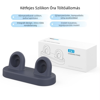 AhaStyle DD97 Szilikon asztali töltő- és tárolóállvány Apple Watch és AirPods Pro 2 számára