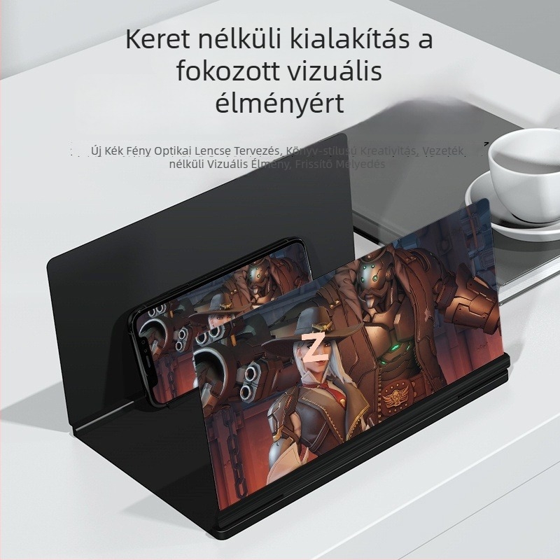 Felső felvételi állvány mobiltelefon képernyő-nagyítóhoz — műanyag kivitelezés, IP-stílusú dizájn