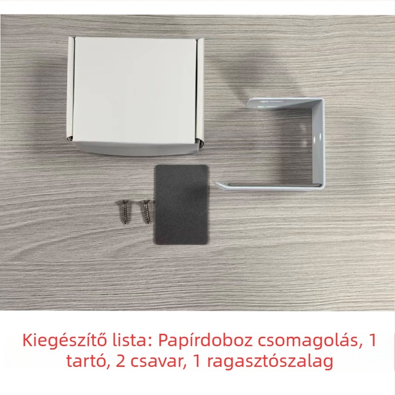 Fémből készült fejhallgató akasztó, falra szerelhető, modell Gm2512, mellékelve csavar és öntapadós szalag