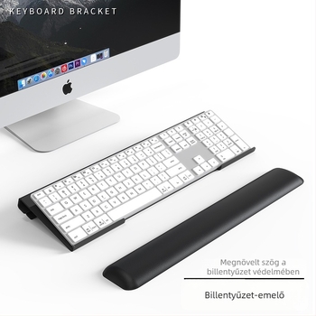 Asztali billentyűzet-tartó, szilikonból, csúszásmentes, modell 240208, irodai használatra, 2024 tavaszán érkezik.
