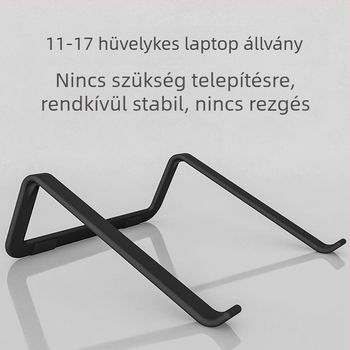 Laptop állvány, műanyag kivitel, forgó alap