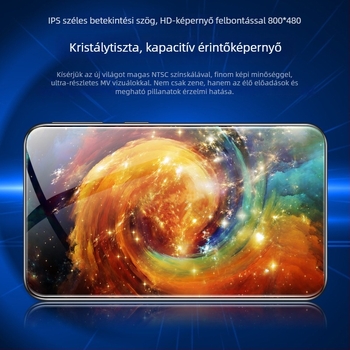 Android érintőképernyős zenelejátszó WiFivel, MP3/MP4/MP5 támogatás, TF-kártya, USB 2.0