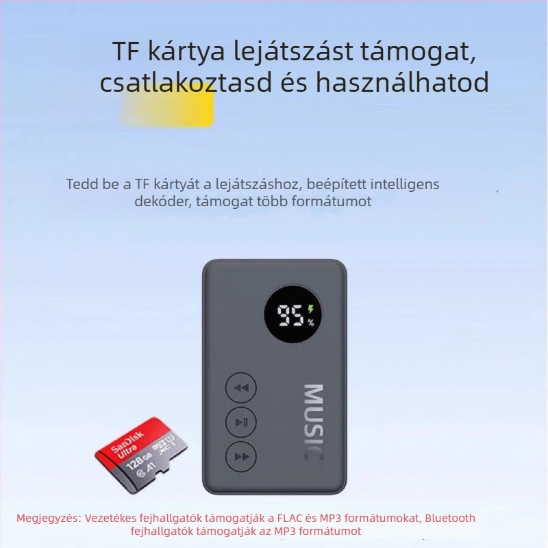 Hordozható Bluetooth MP3-lejátszó kártyahellyel, Modell 816, Termékszám GC2ddeJk, 1 év garancia