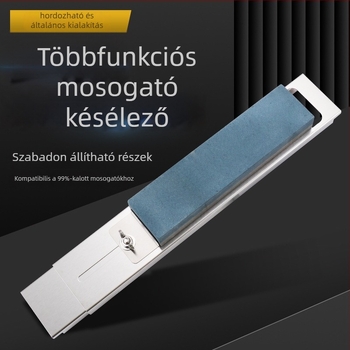 Rozsdamentes acél konyhai kétoldalas élező kő teleszkópos csúszásmentes tartóval a gyors pengézéshez