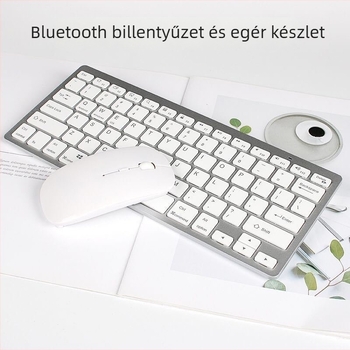 Ultra vékony vezeték nélküli mini billentyűzet és egér Bluetooth-képes, tabletával, telefonnal és PC-vel kompatibilis, ergonikus kialakítás, OEM-ready