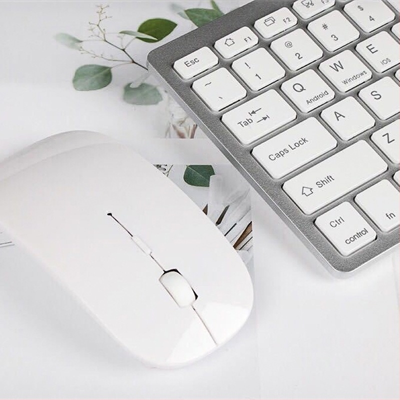 Ultra vékony vezeték nélküli mini billentyűzet és egér Bluetooth-képes, tabletával, telefonnal és PC-vel kompatibilis, ergonikus kialakítás, OEM-ready