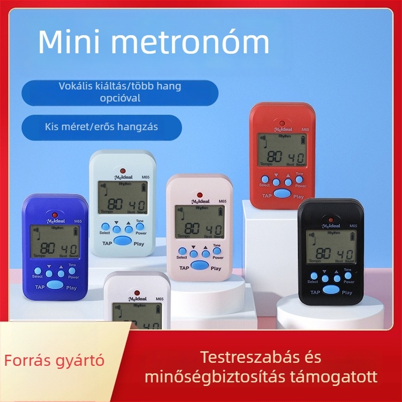 Zongora metronóm – M65 modell, ABS műanyag, metronóm, hangoló és változó tónus; alkalmas zongorára, gitárra, guzhengre, dobokra, hegedűre, erhu-ra és szaxofonra.