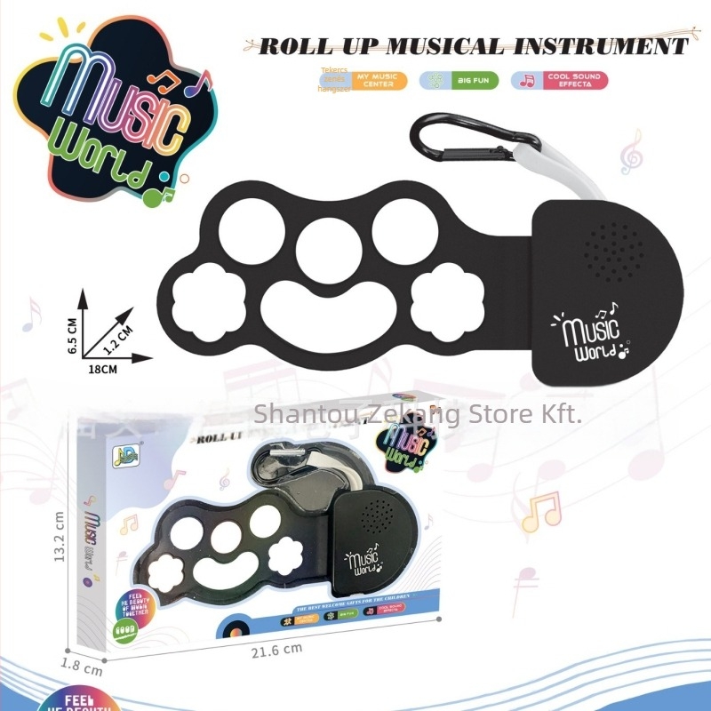 12 billentyűs elektronikus billentyűzet, szilikon test, 16 hangsávos polifóniával, kevesebb mint 100 hang, legfeljebb 10 demó dal.